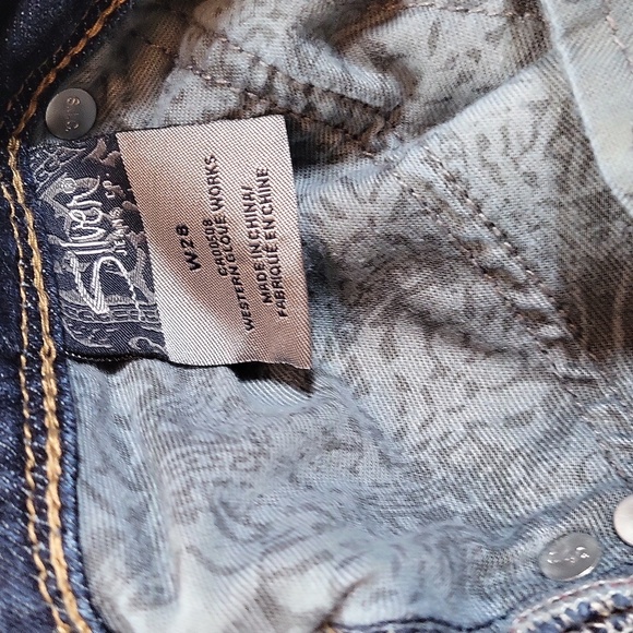 Silver l denim l shirt l vintage l blue jean shirt l 28 Emma skirt - Picture 7 of 7